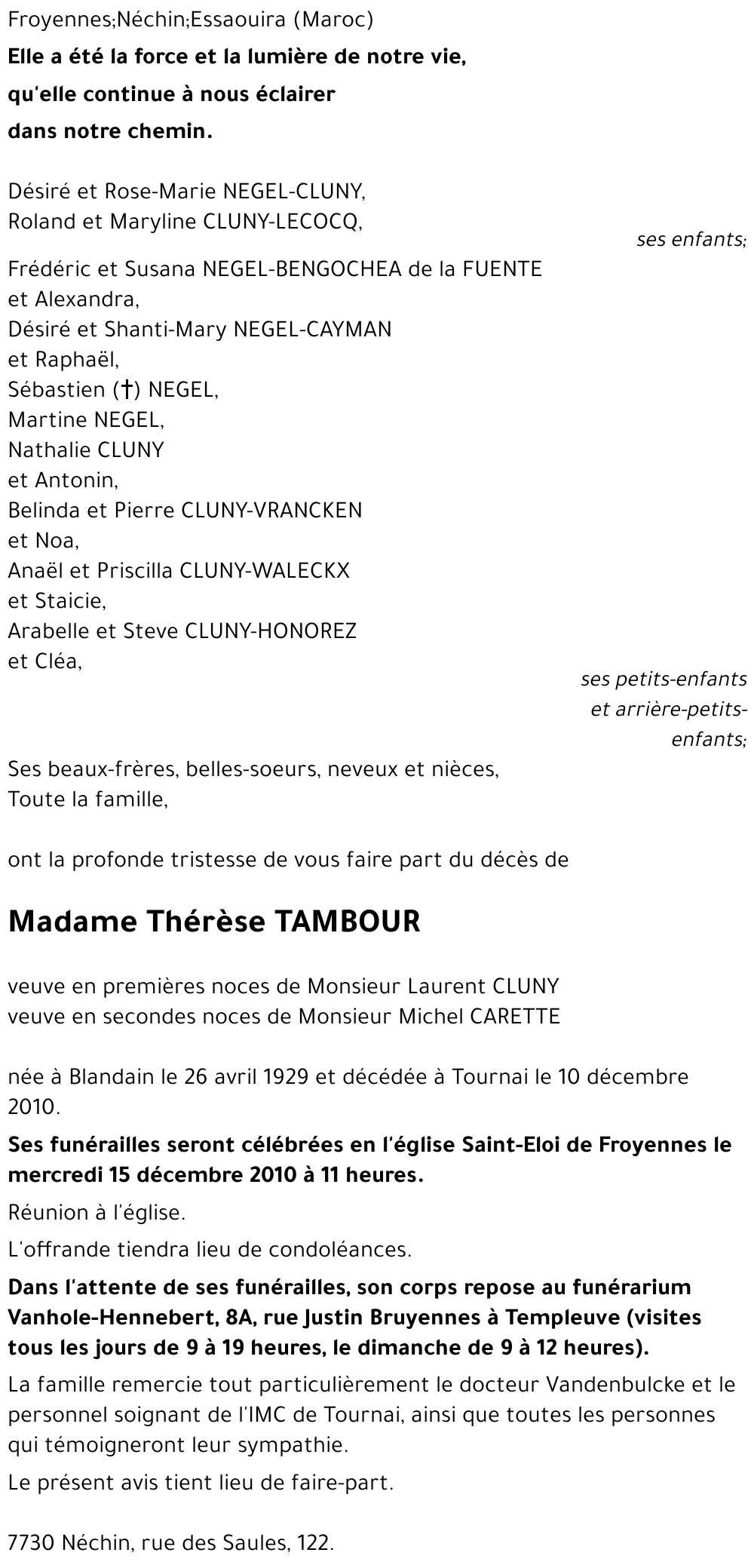 Thérèse TAMBOUR