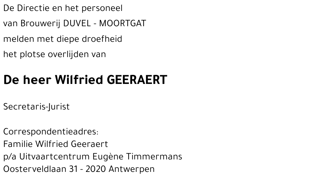 Wilfried GEERAERT