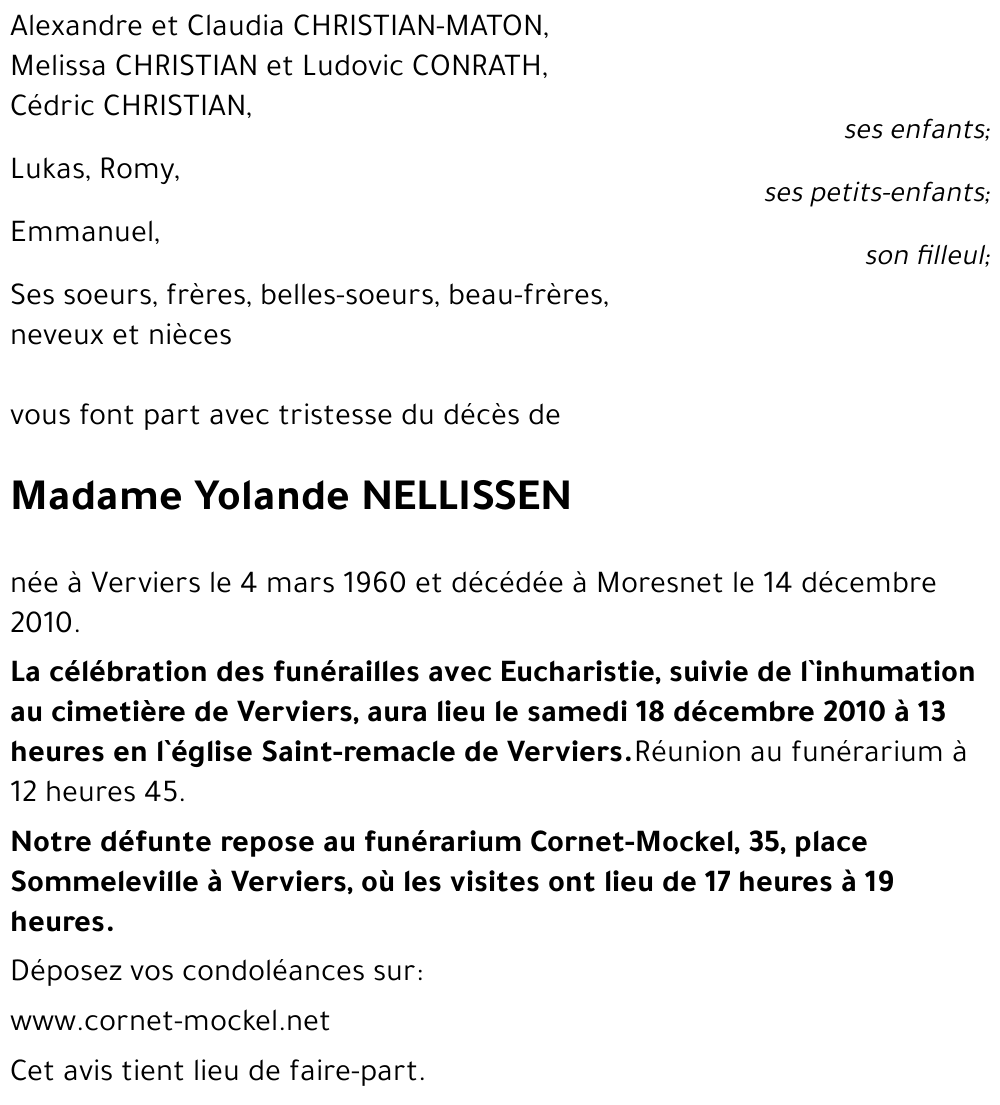 Yolande NELLISSEN