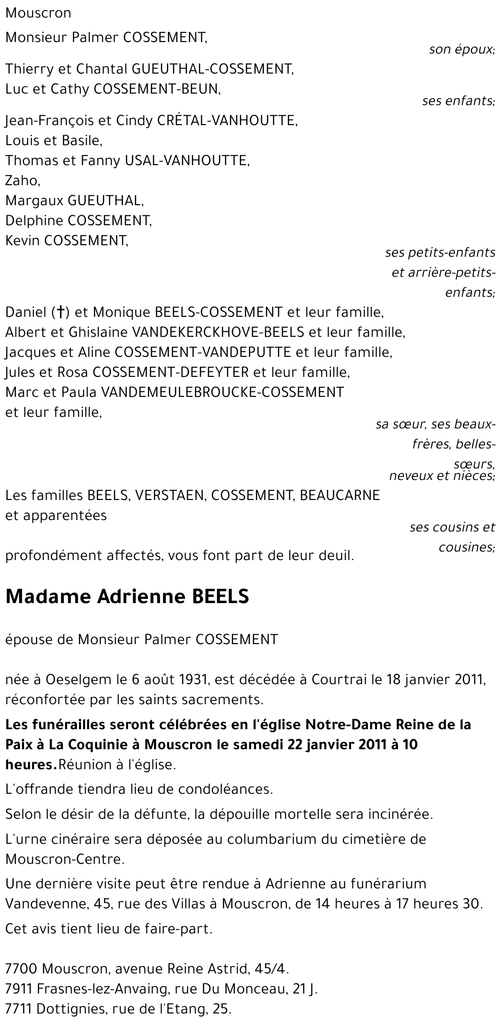 Adrienne BEELS