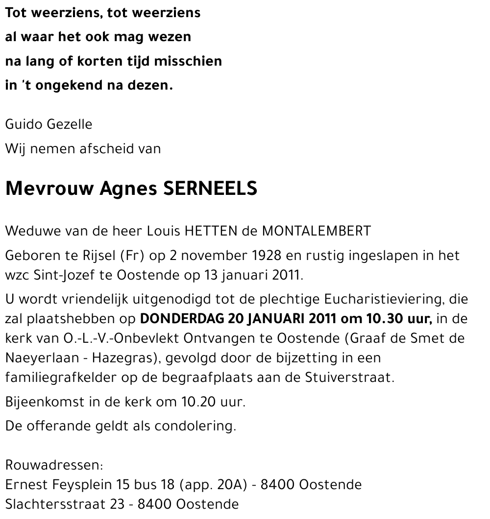 Agnes SERNEELS