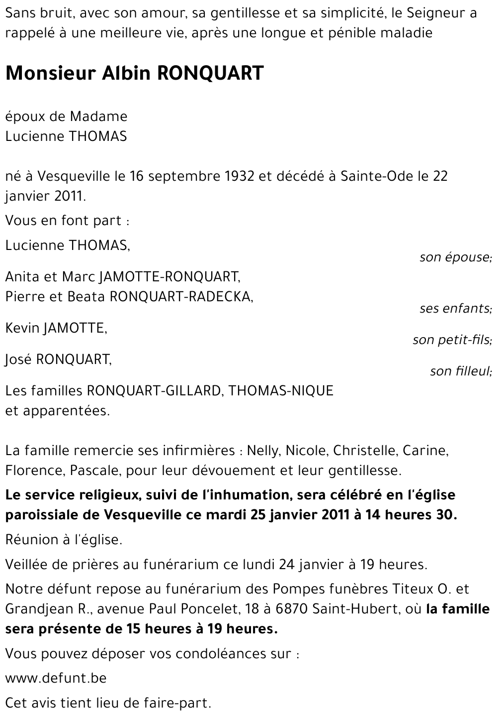 Albin RONQUART