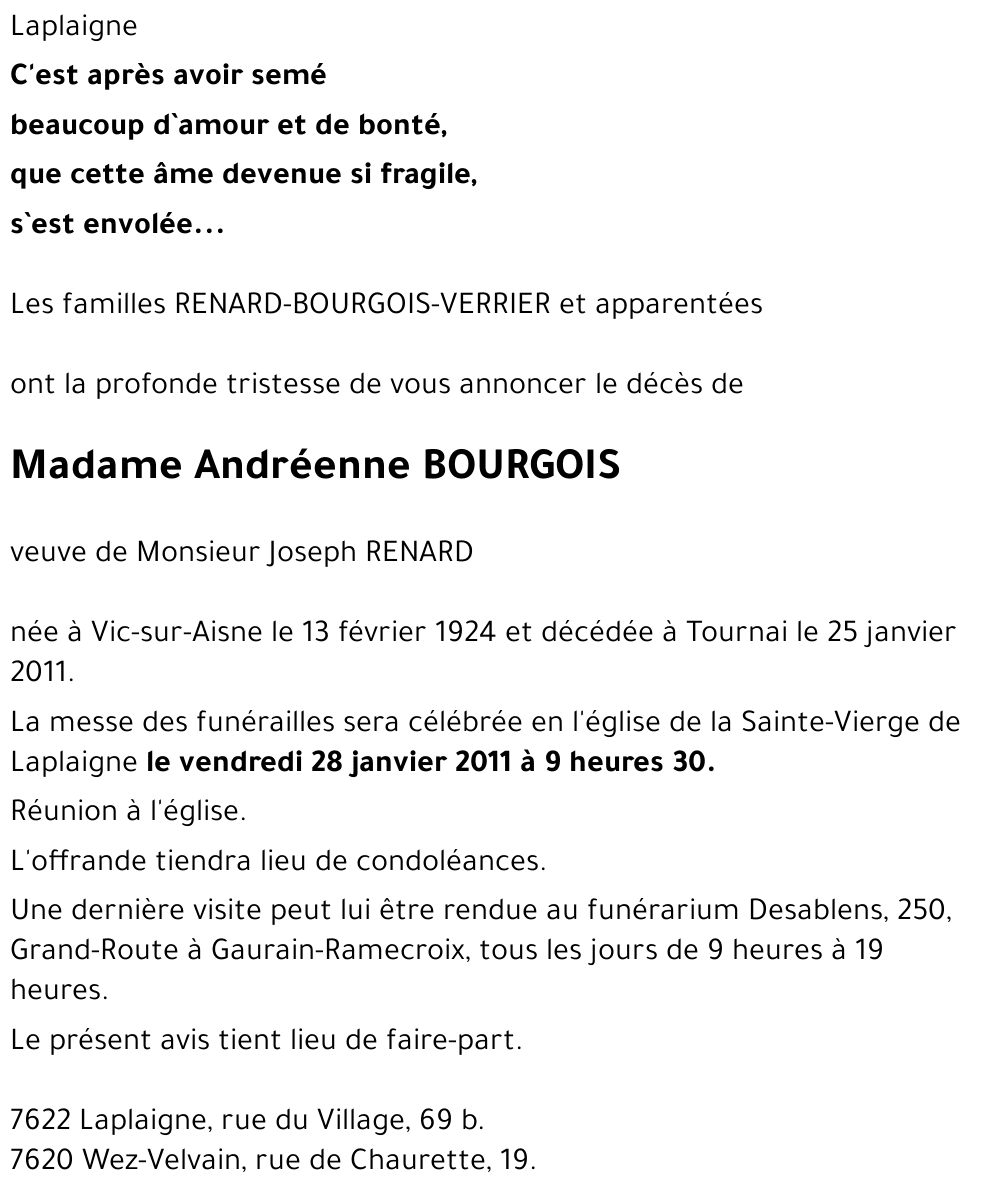 Andréenne BOURGOIS
