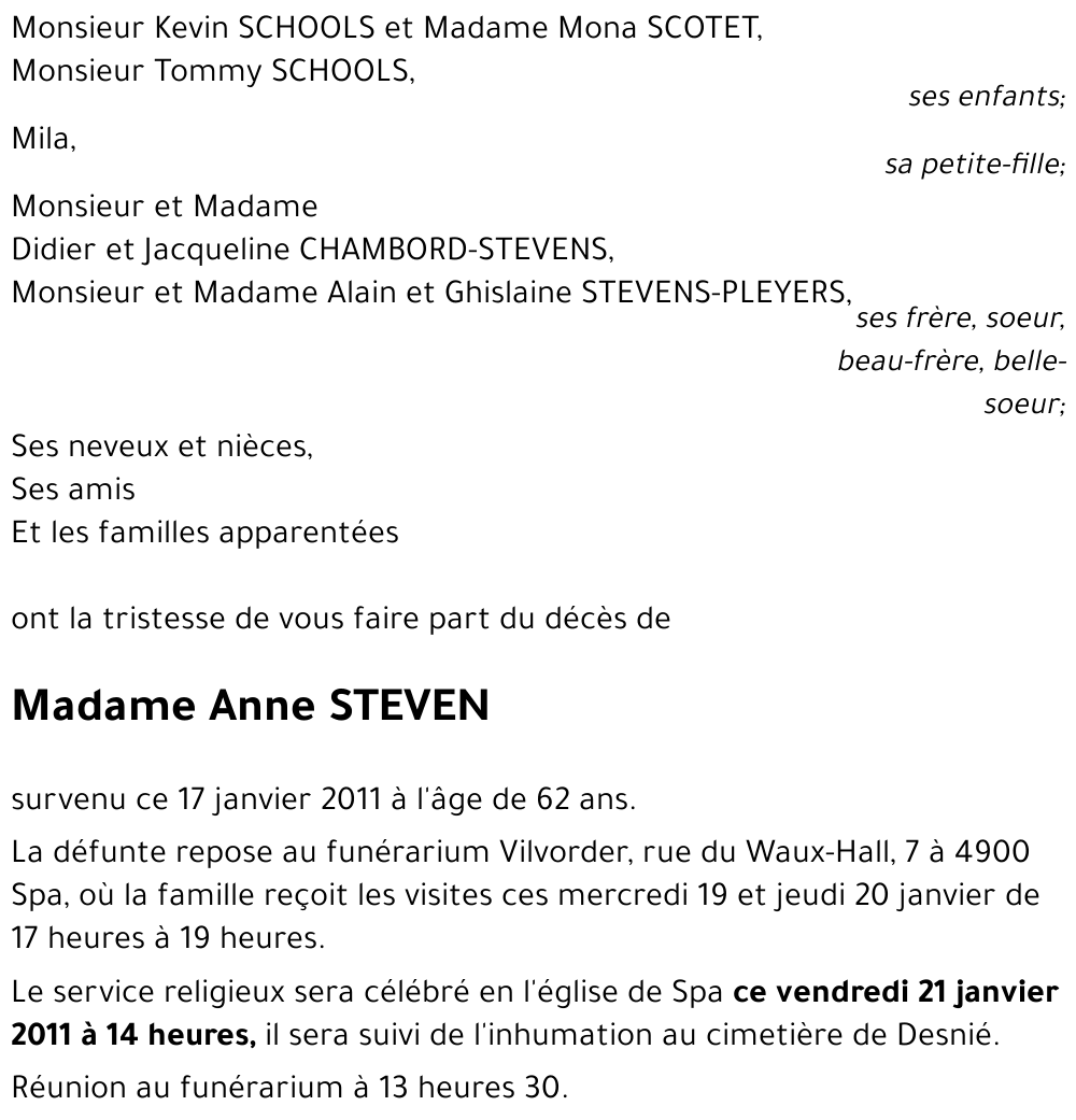 Anne STEVEN