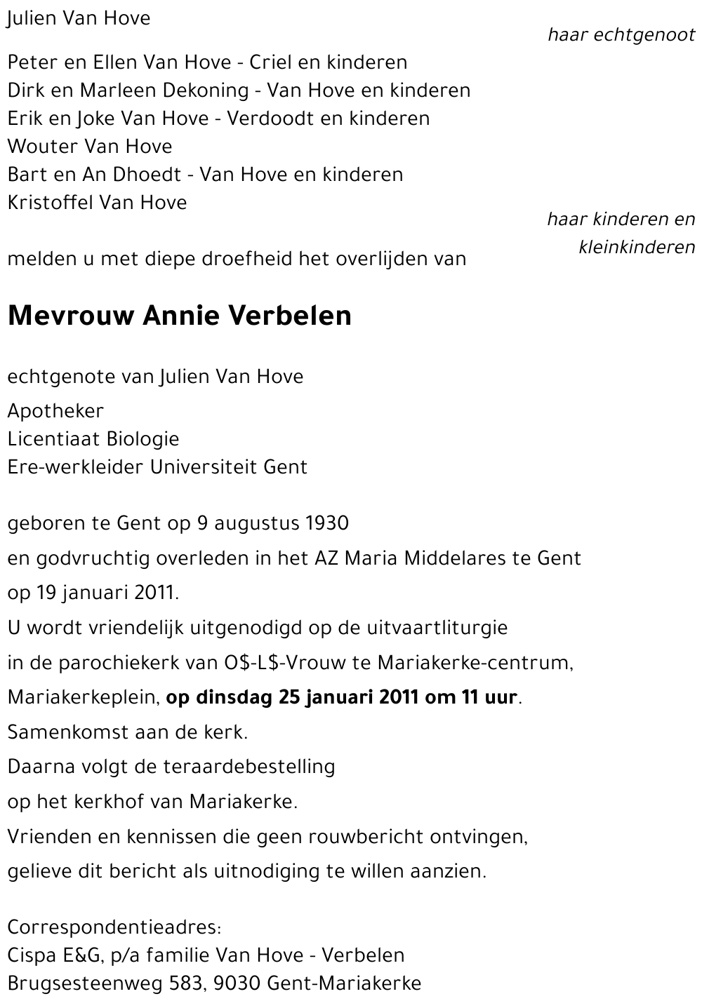 Annie Verbelen