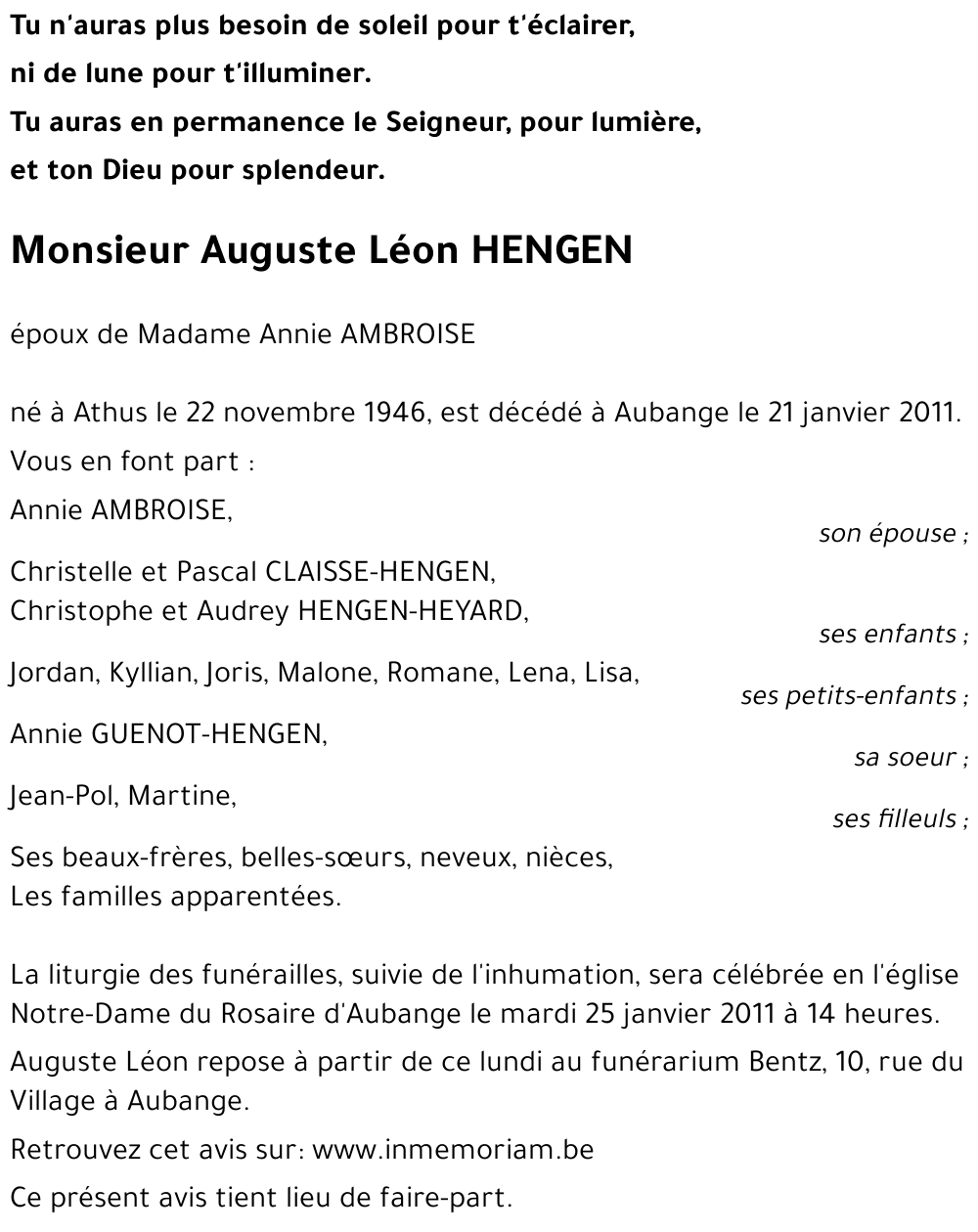 Auguste Léon HENGEN