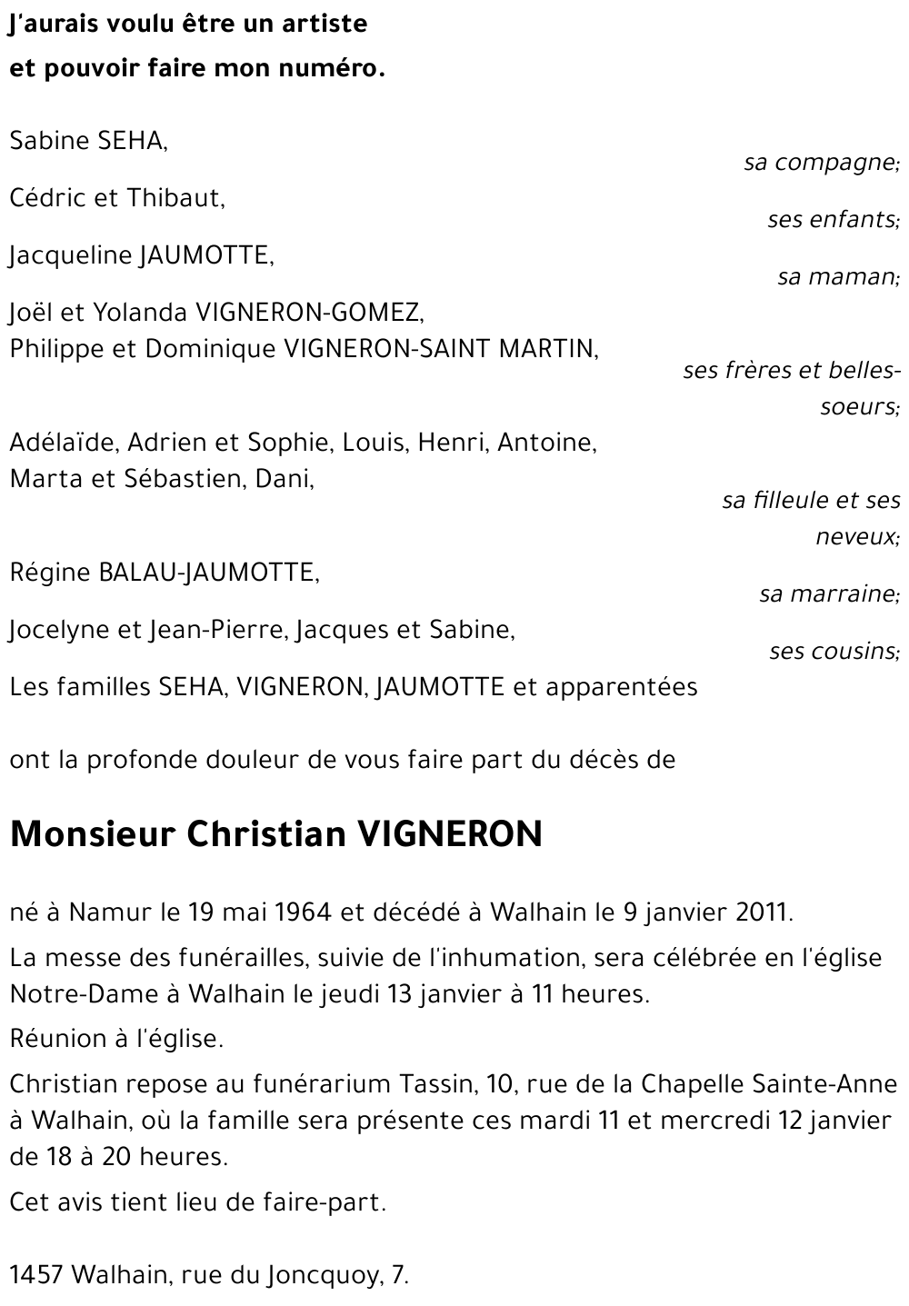 Christian VIGNERON