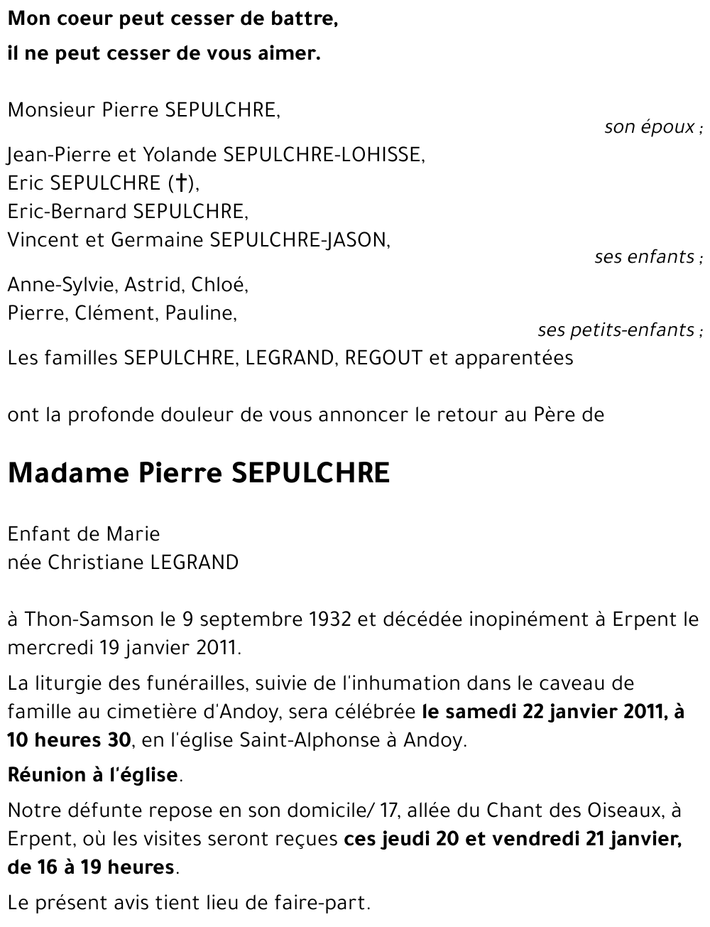Christiane LEGRAND