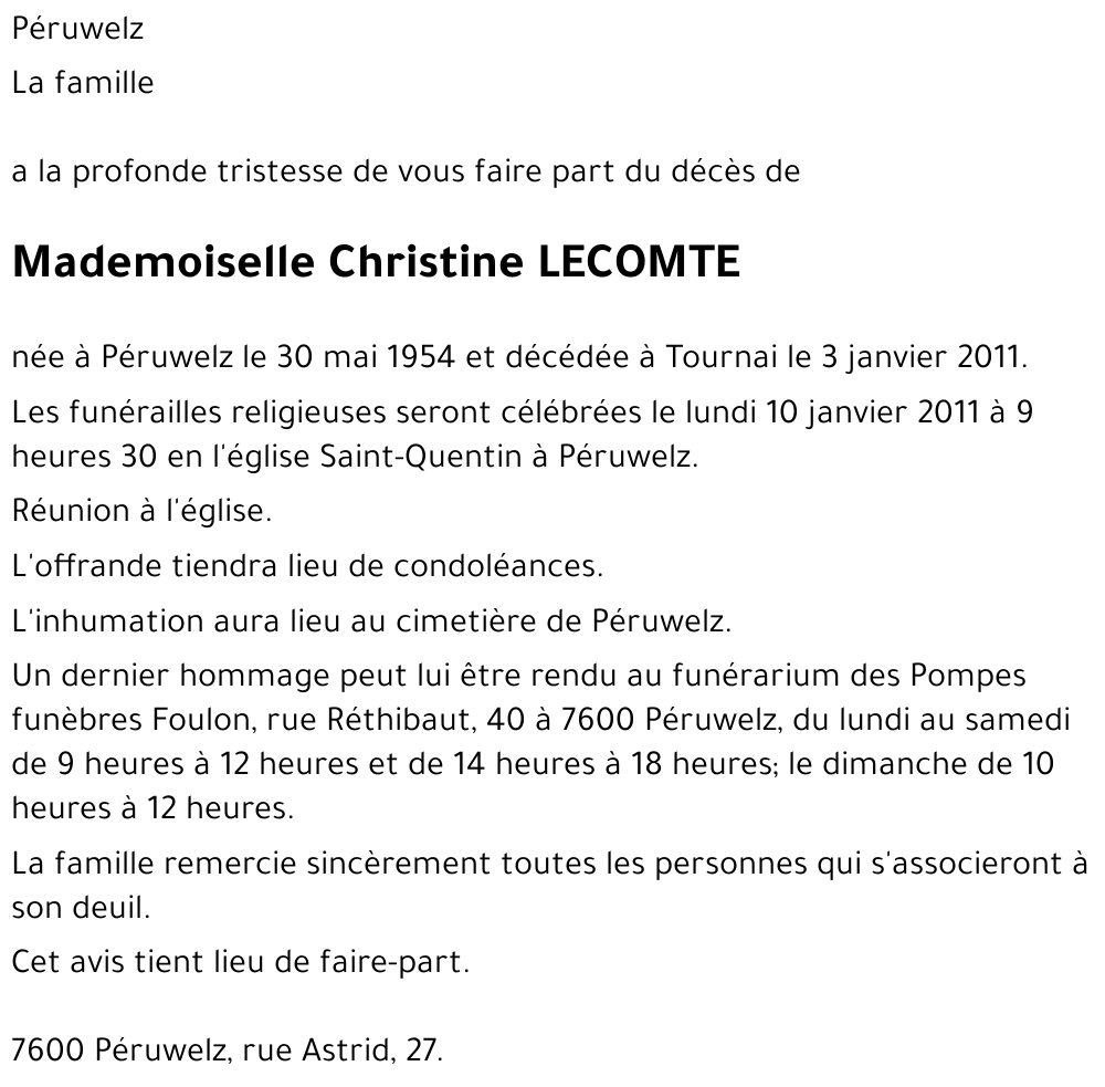 Christine LECOMTE