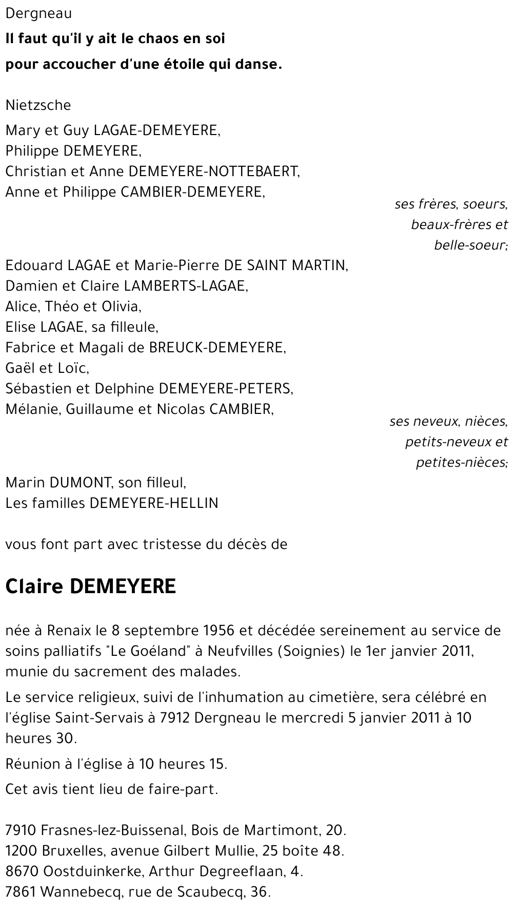 Claire DEMEYERE