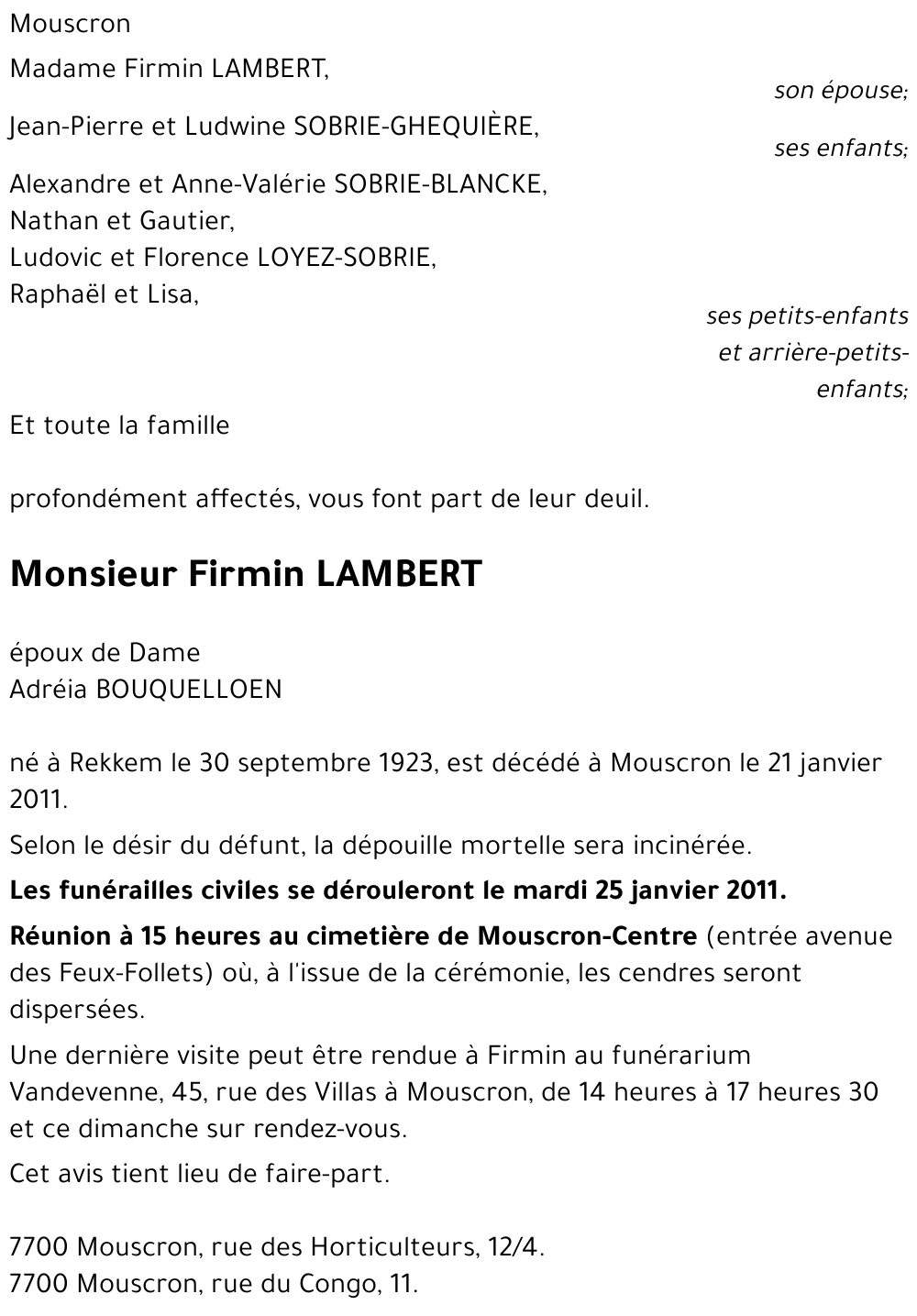 Firmin LAMBERT