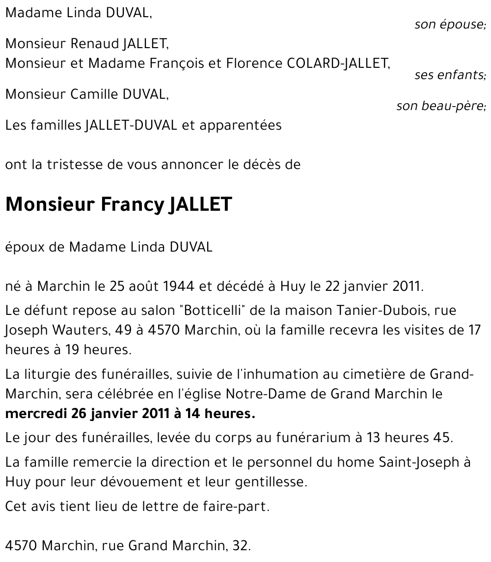 Francy JALLET