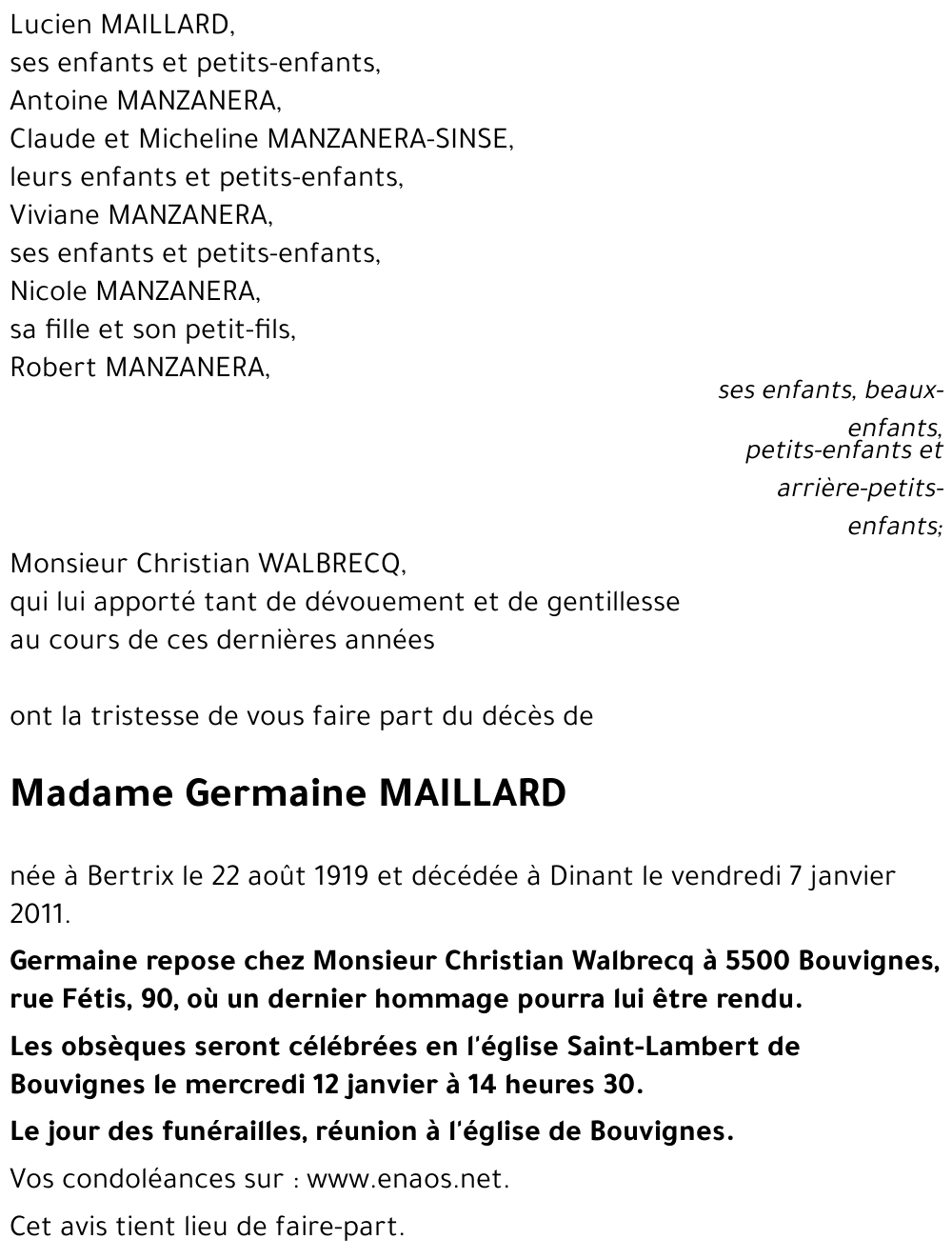 Germaine MAILLARD