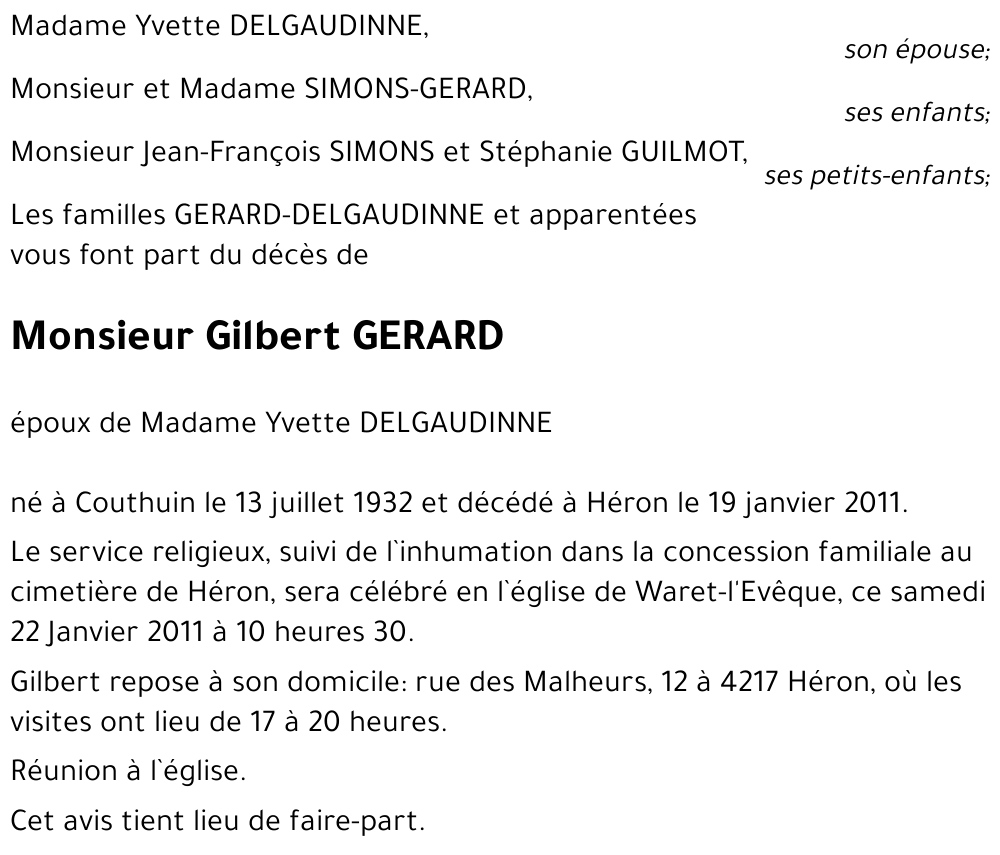 Gilbert GERARD