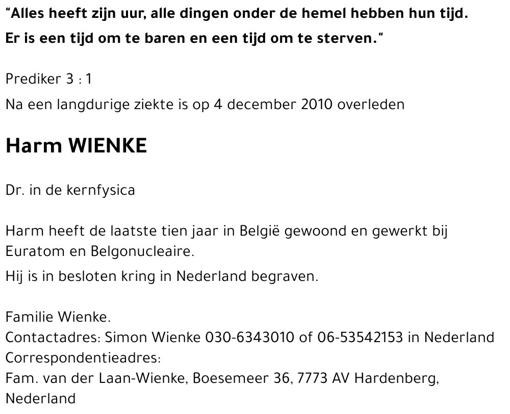 Harm WIENKE