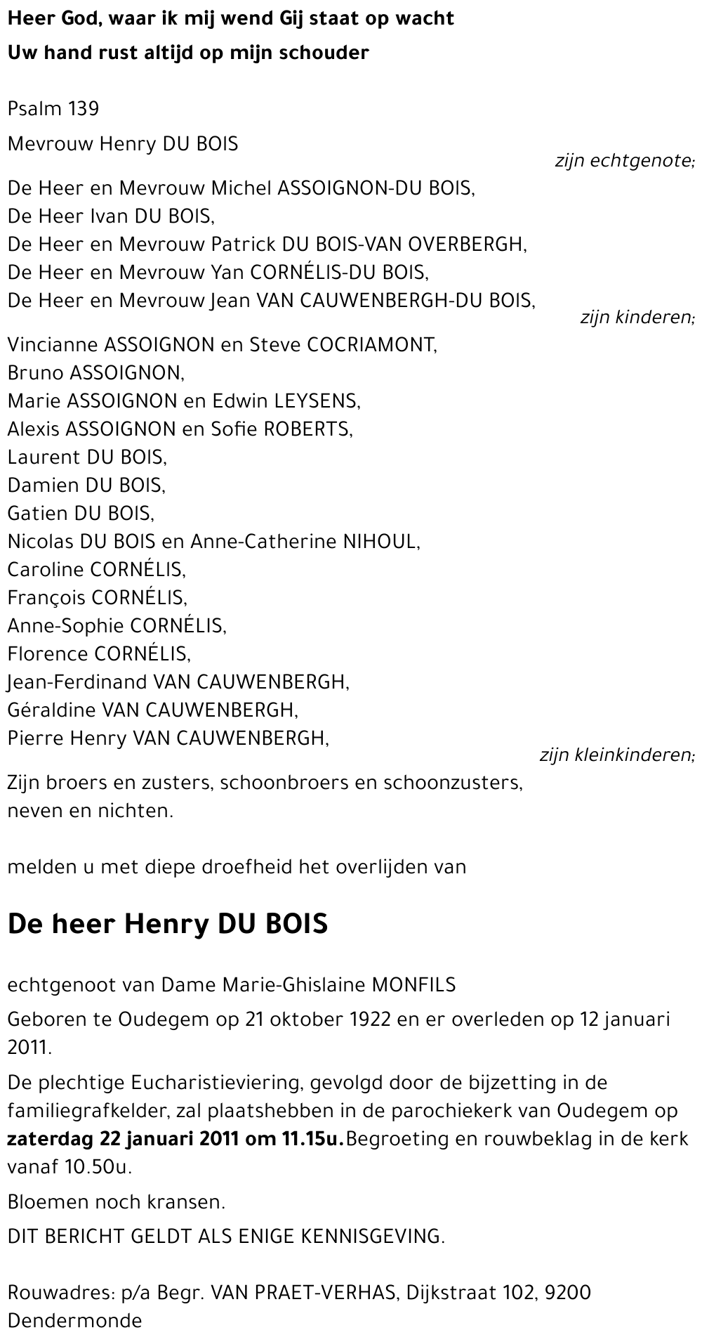 Henry DU BOIS