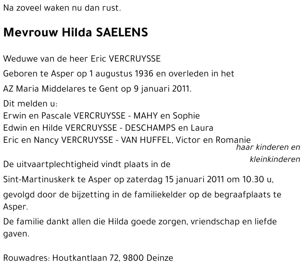 Hilda SAELENS