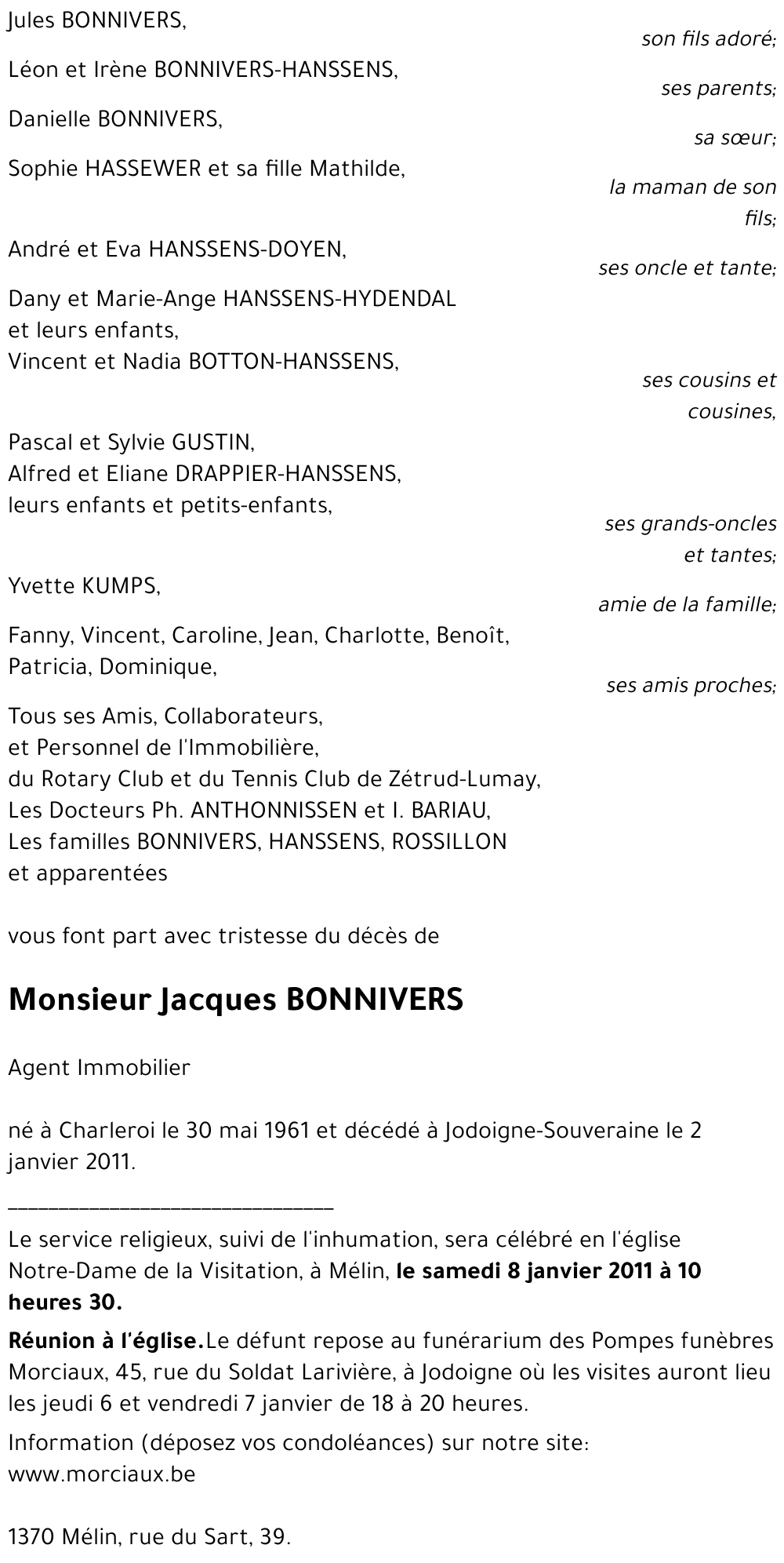 Jacques BONNIVERS