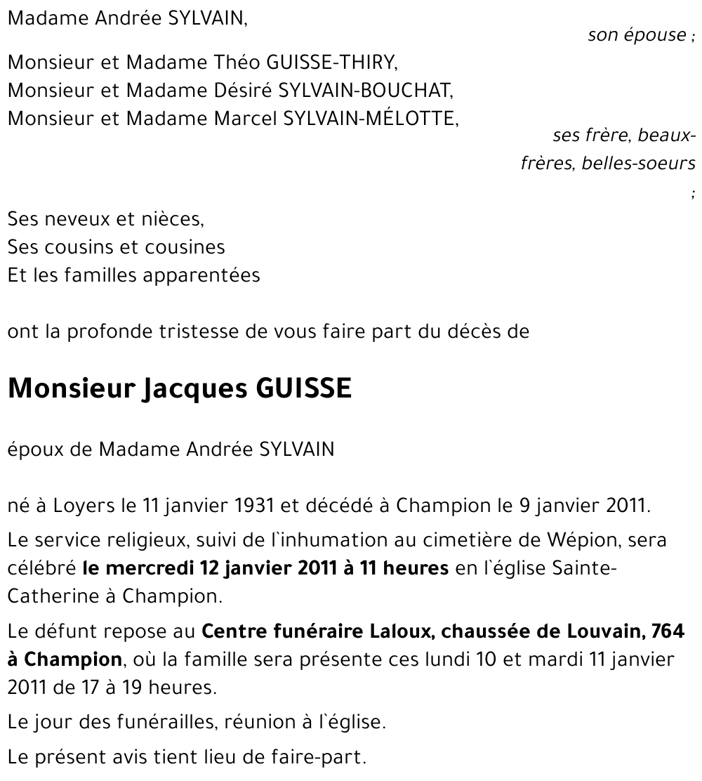 Jacques GUISSE