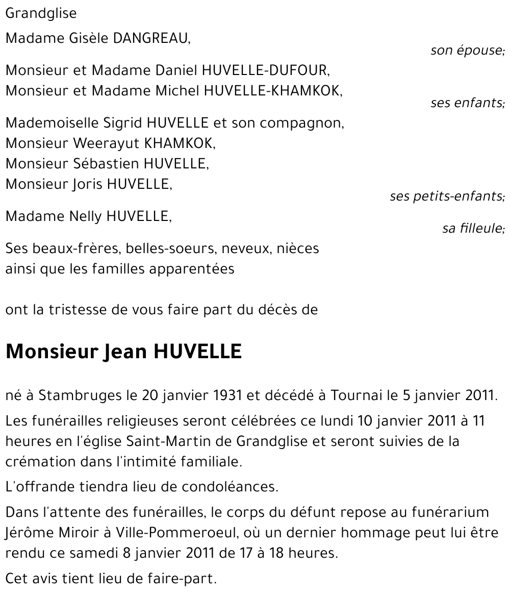 Jean HUVELLE