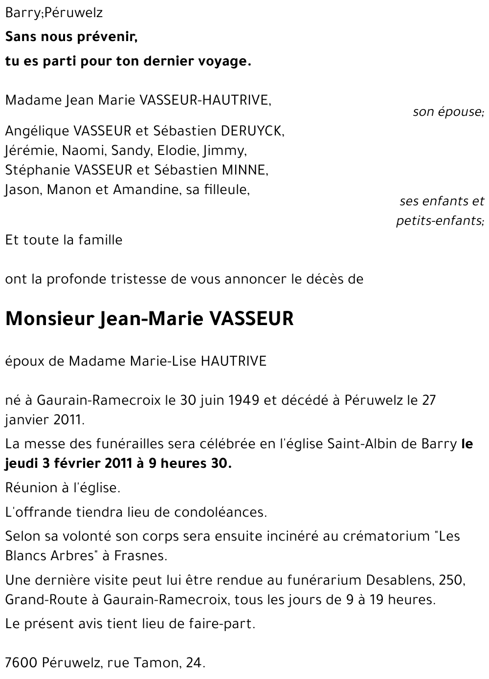 Jean-Marie VASSEUR