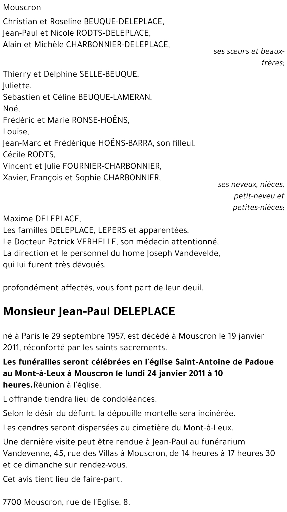 Jean-Paul DELEPLACE