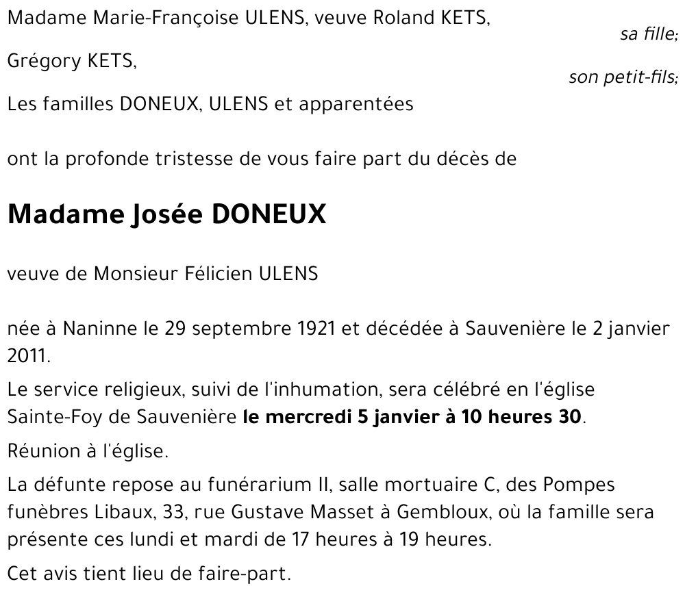 Josée DONEUX