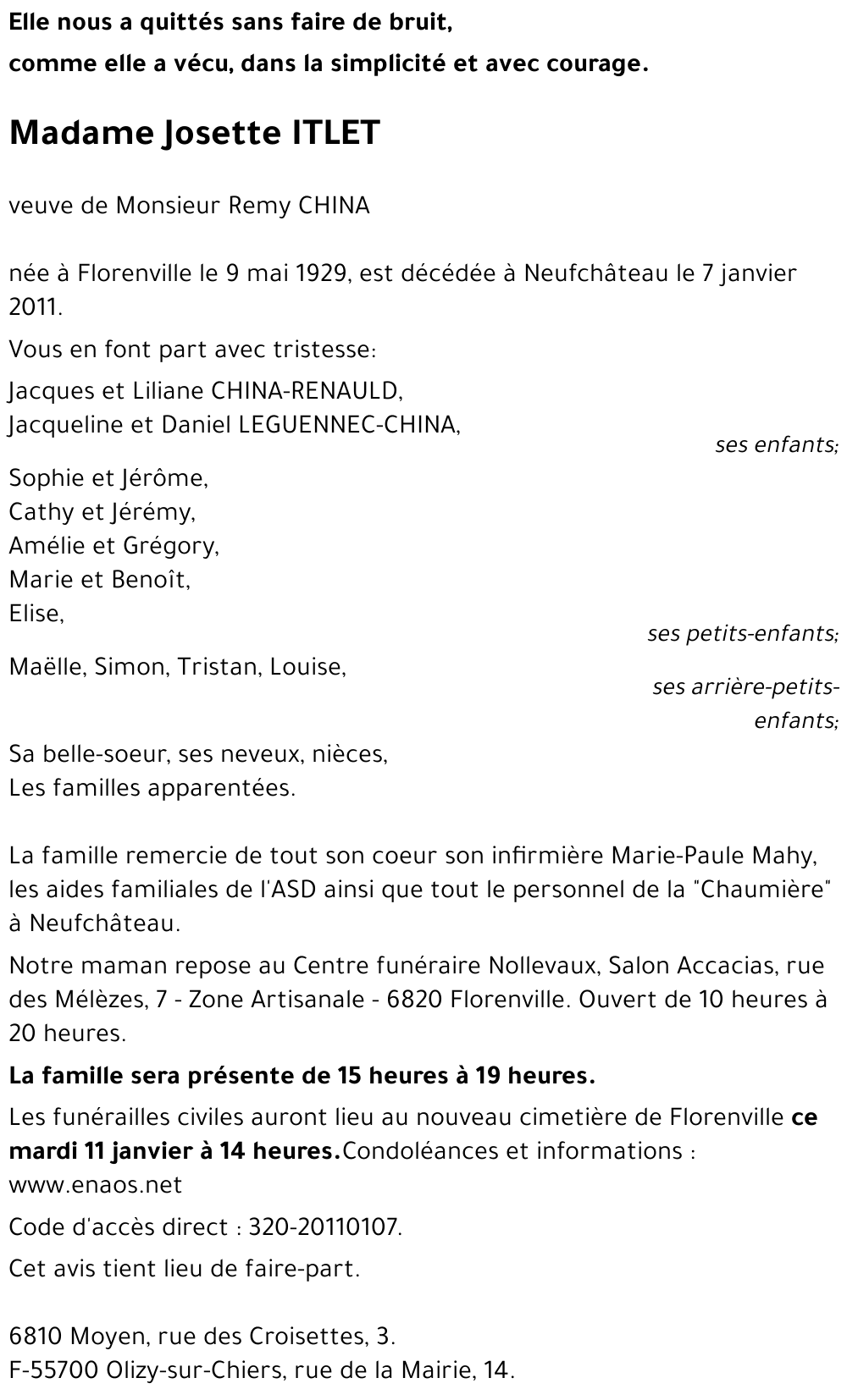 Josette ITLET