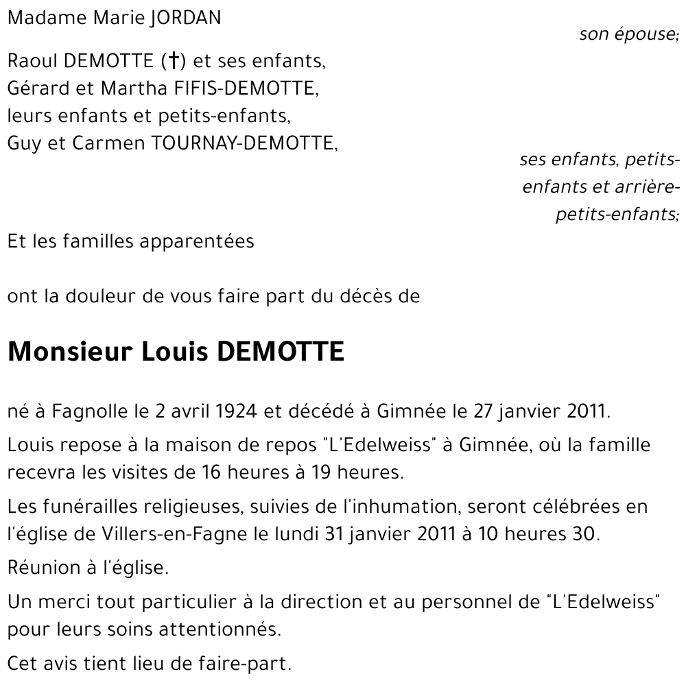 Louis DEMOTTE