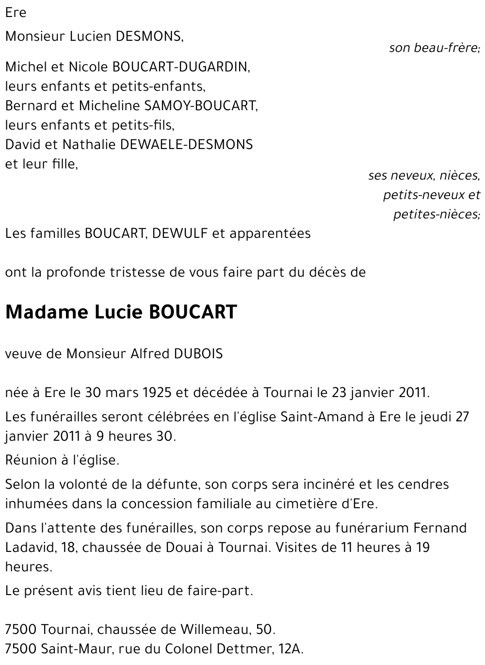 Lucie BOUCART