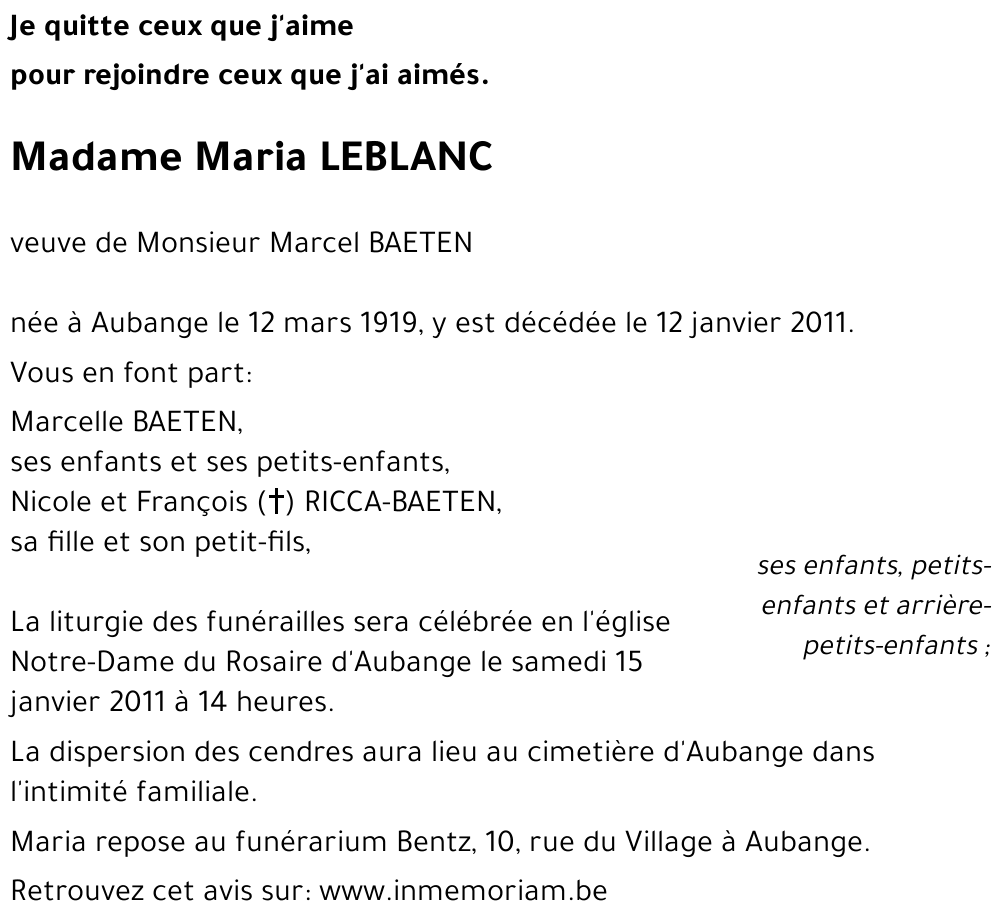 Maria Leblanc