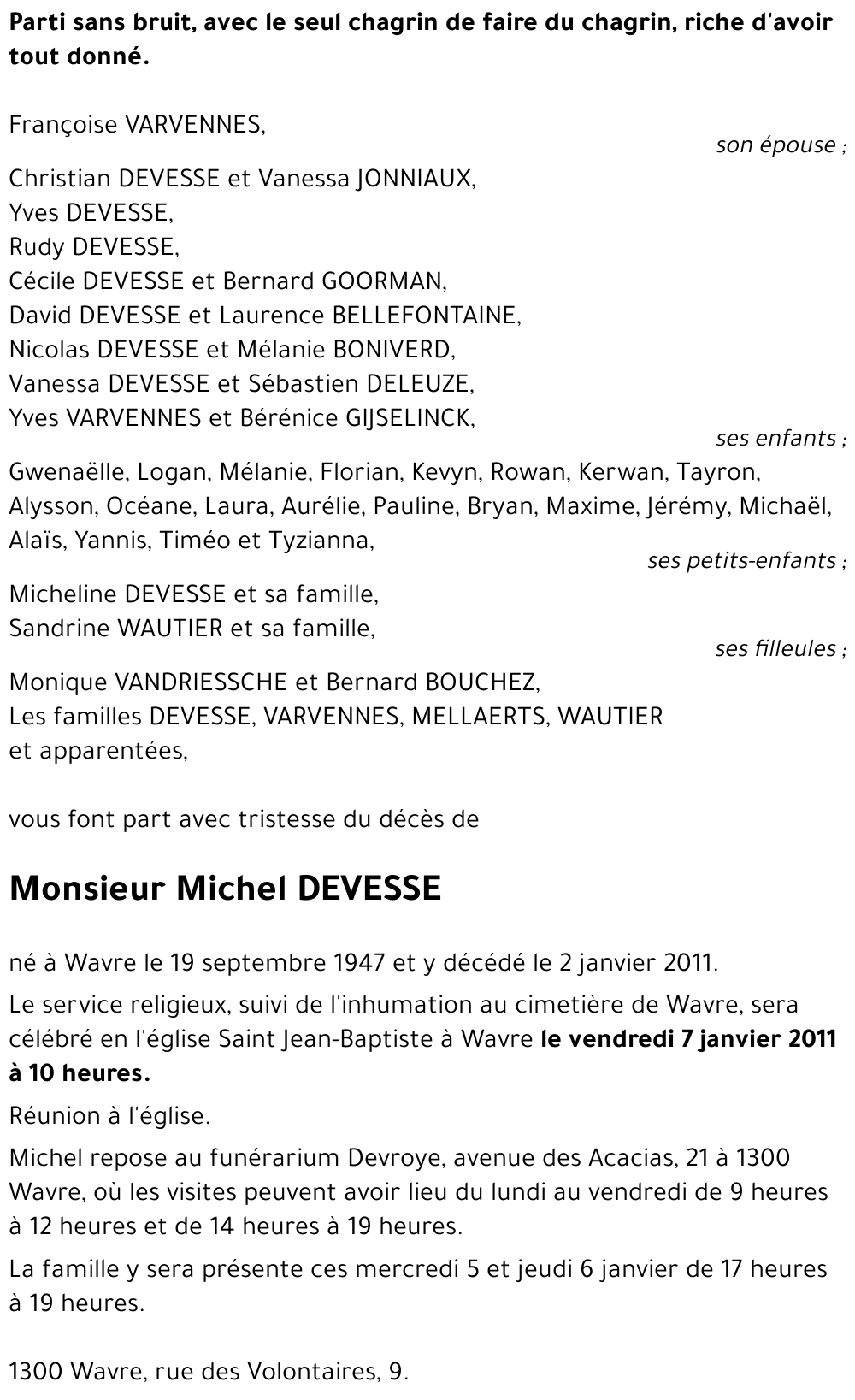 Michel DEVESSE