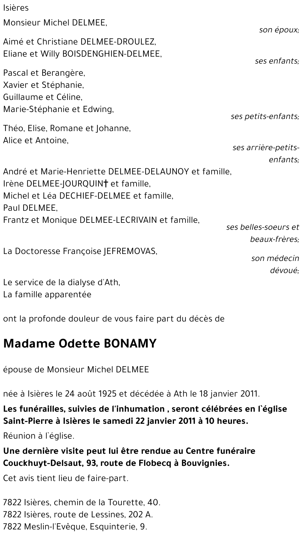 Odette BONAMY