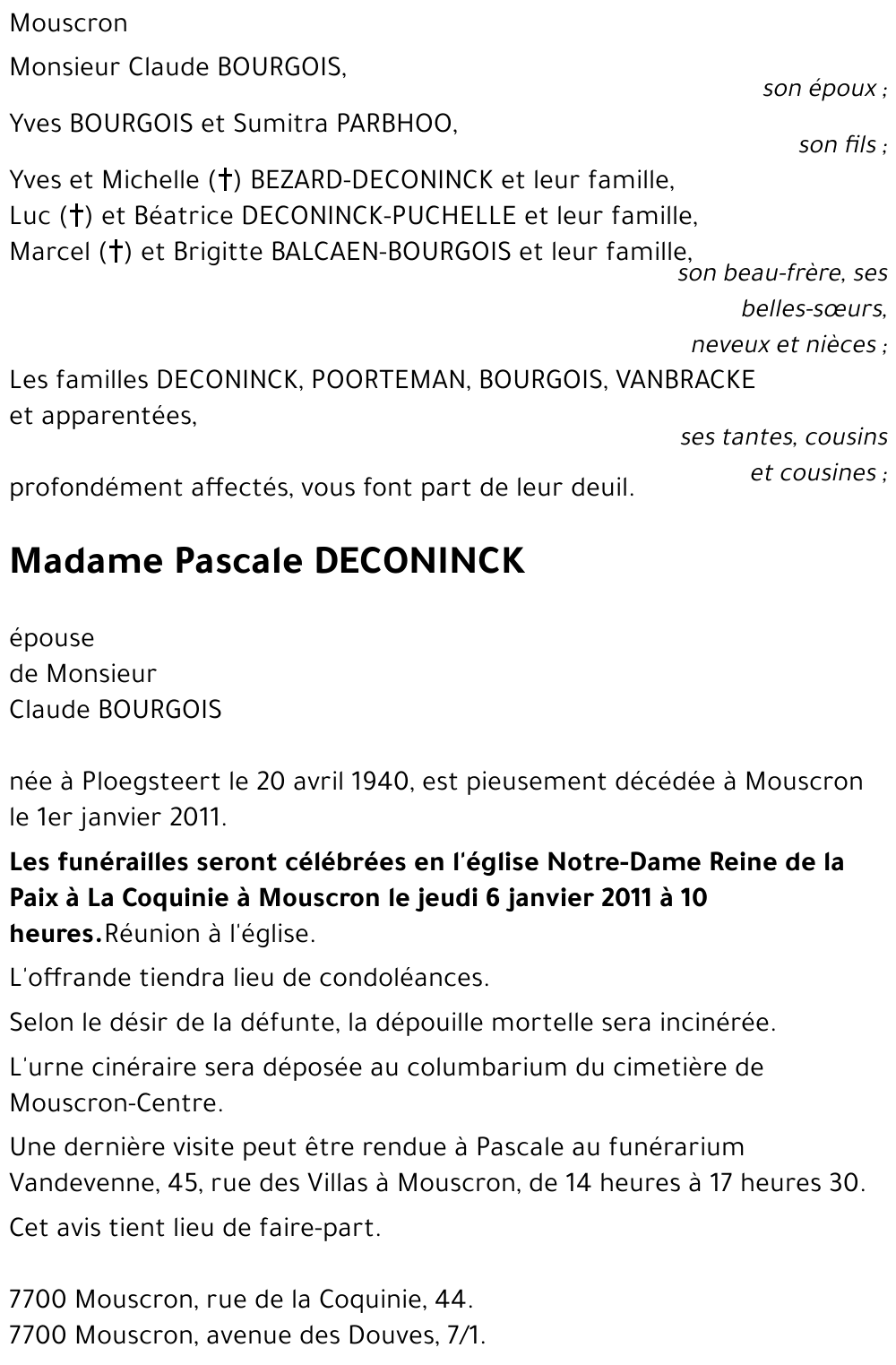 Pascale DECONINCK