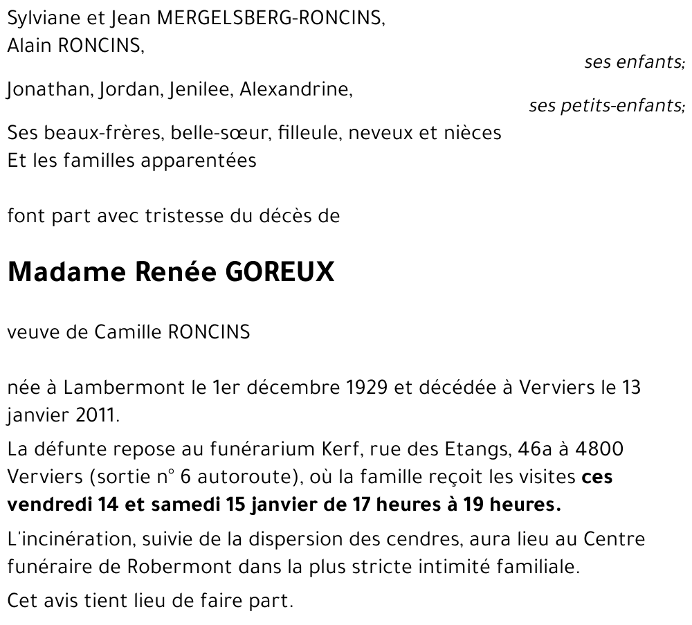 Renée GOREUX