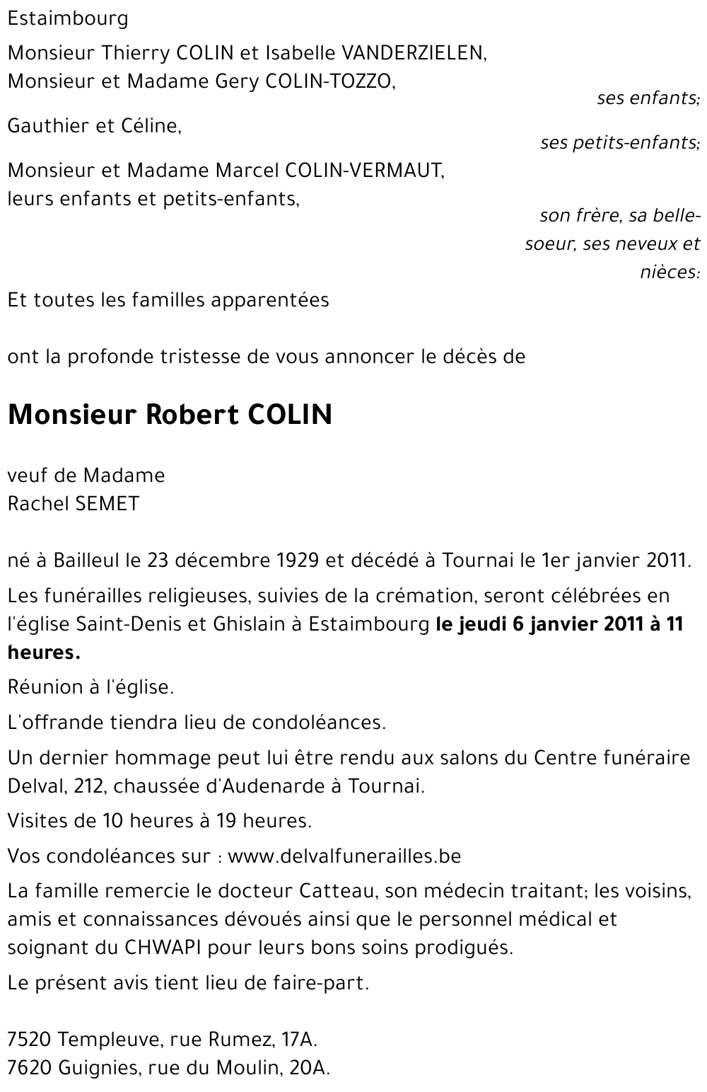 Robert COLIN