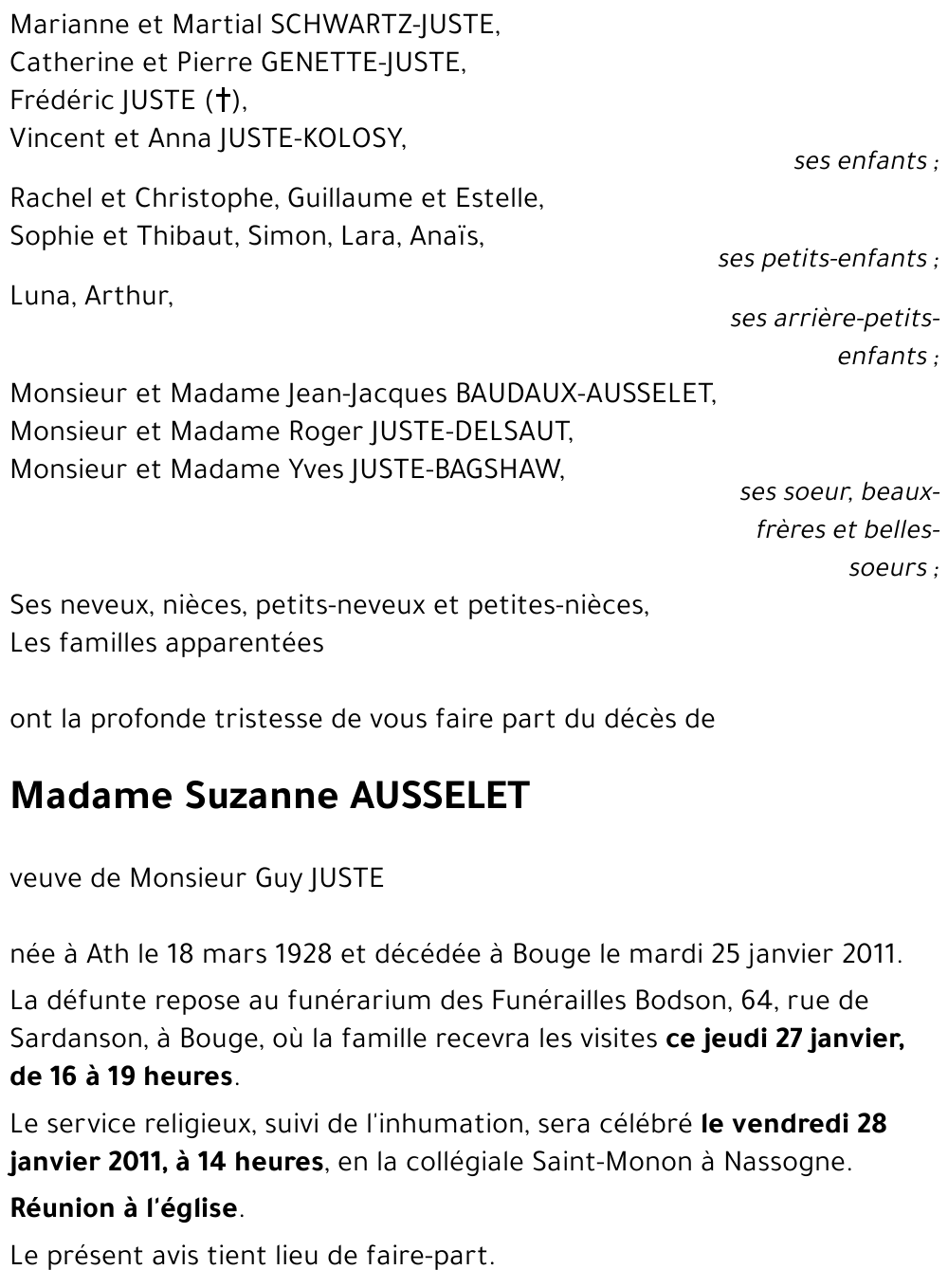 Suzanne AUSSELET