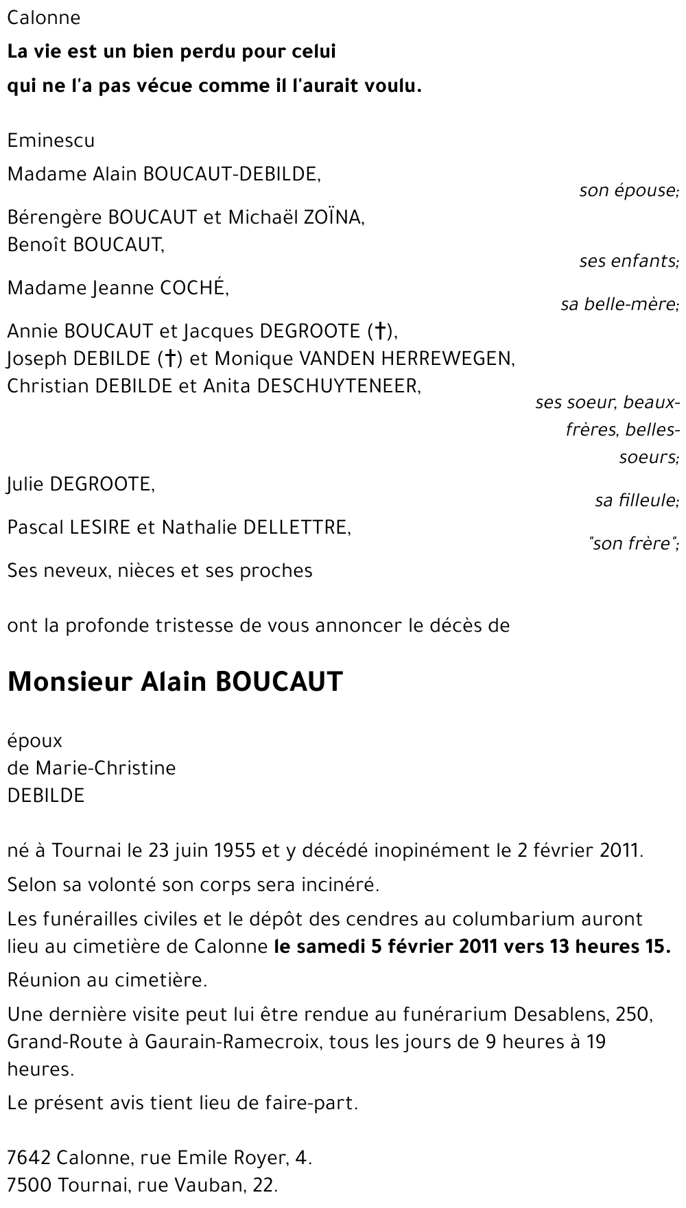 Alain BOUCAUT