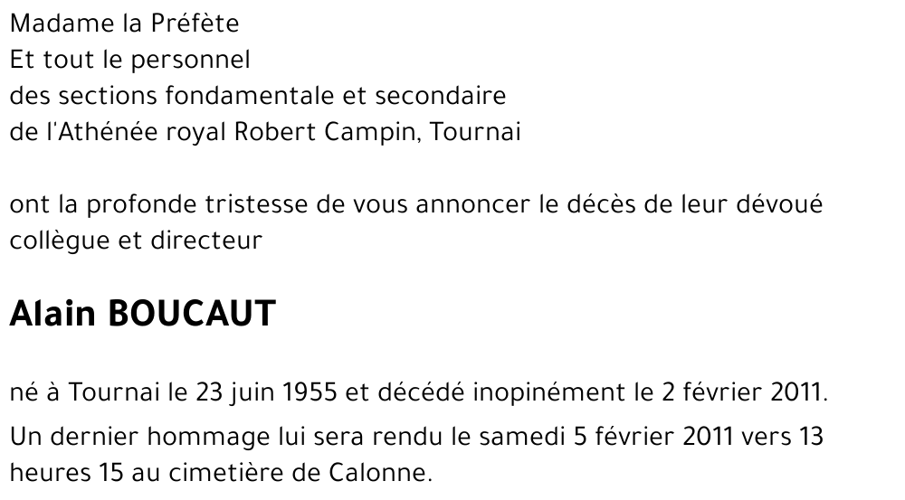 Alain BOUCAUT