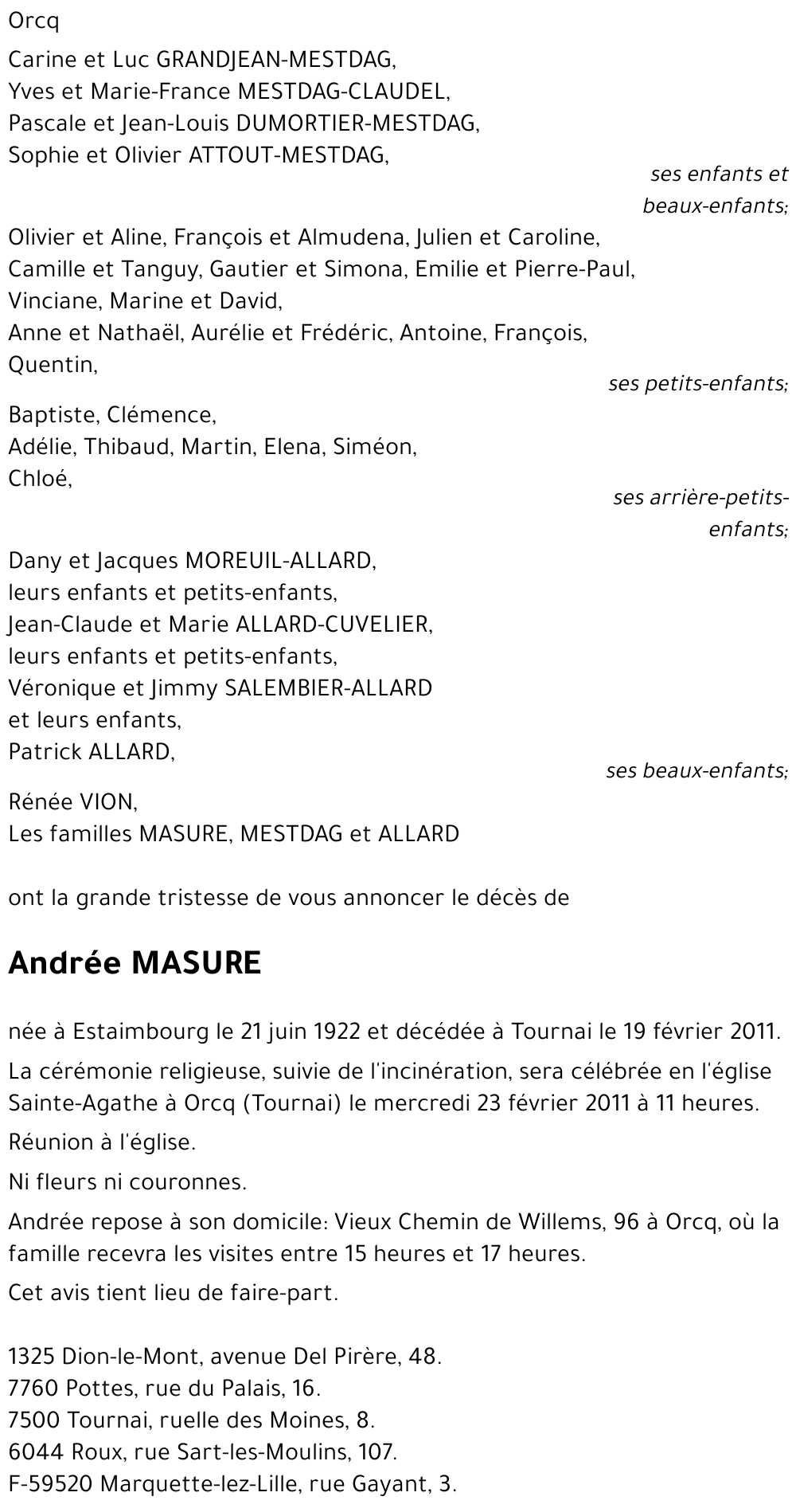 Andrée MASURE