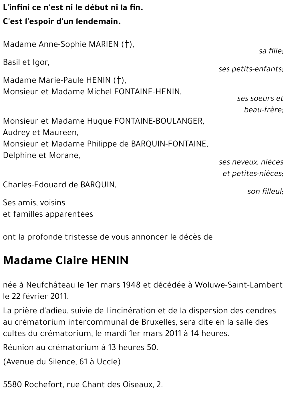 Claire HENIN
