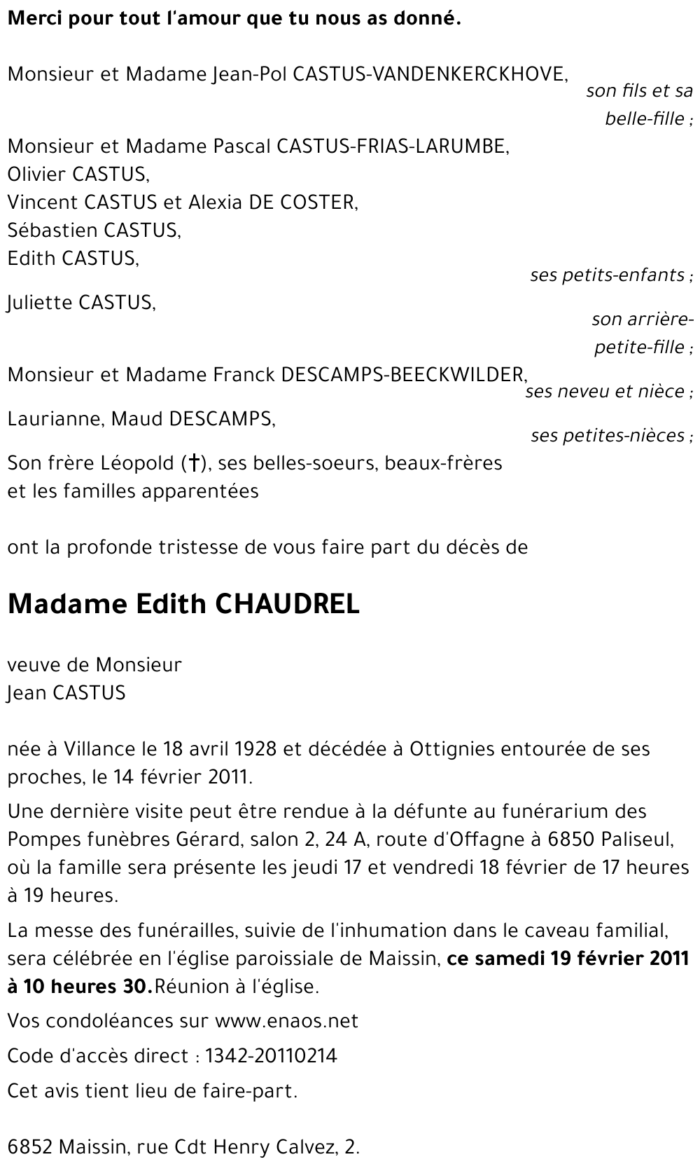 Edith CHAUDREL