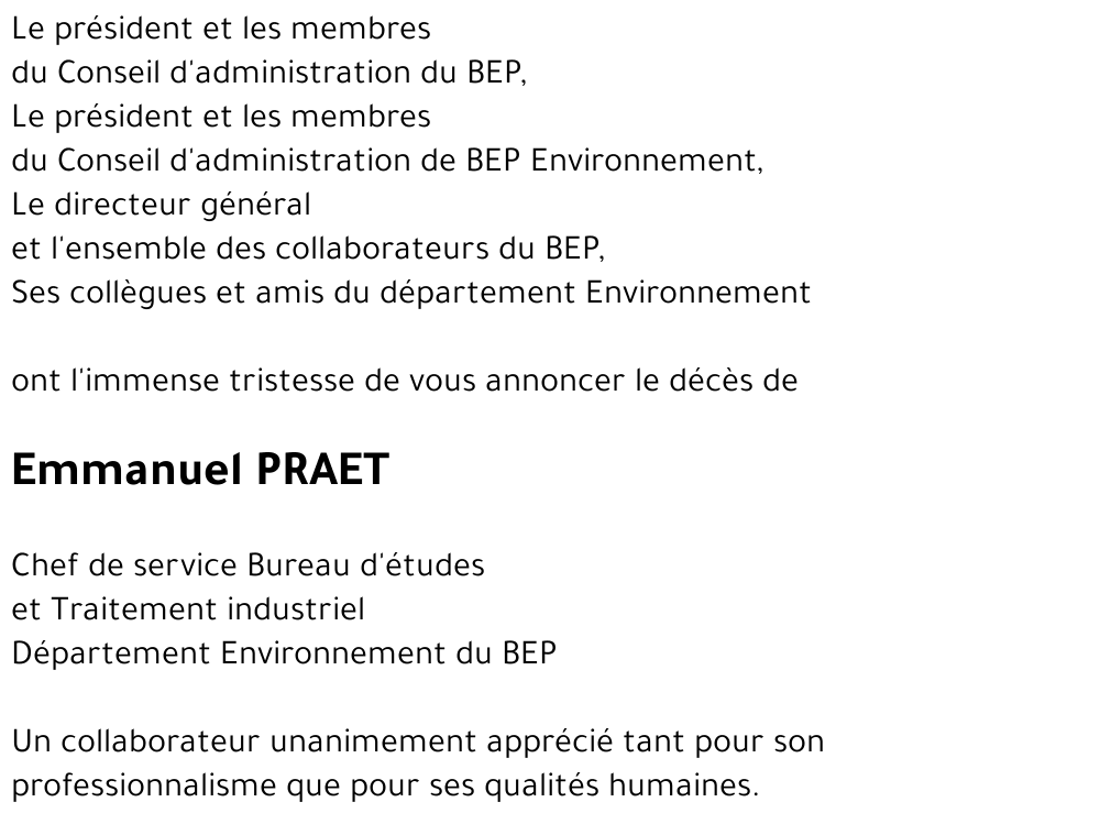 Emmanuel PRAET