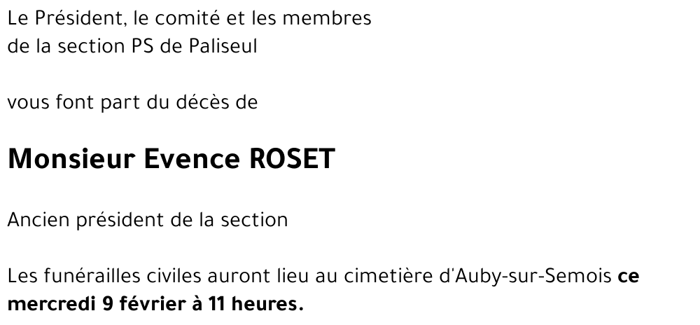 Evence ROSET