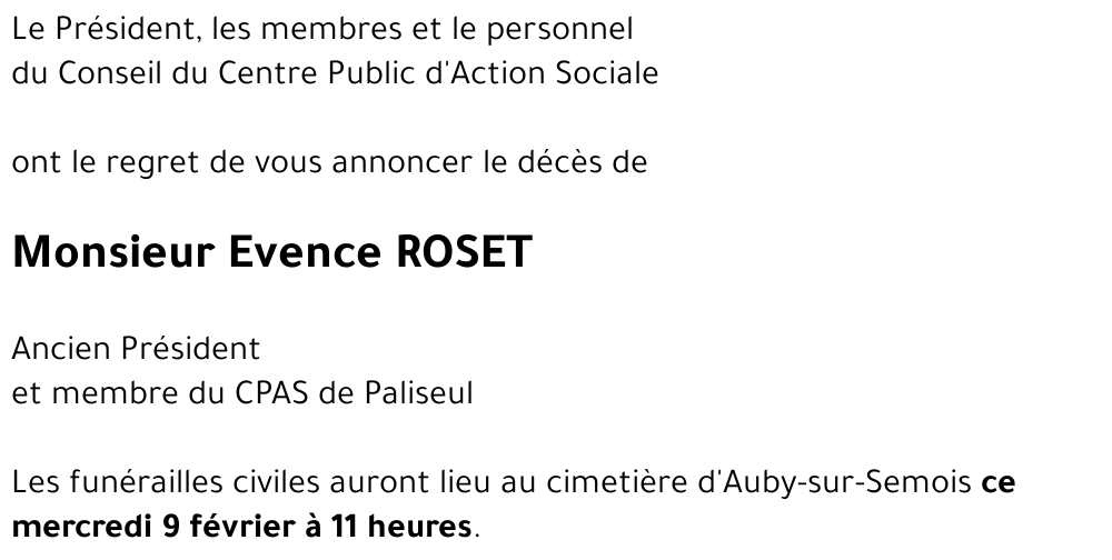 Evence ROSET