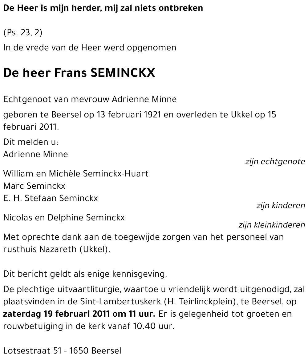 Frans SEMINCKX
