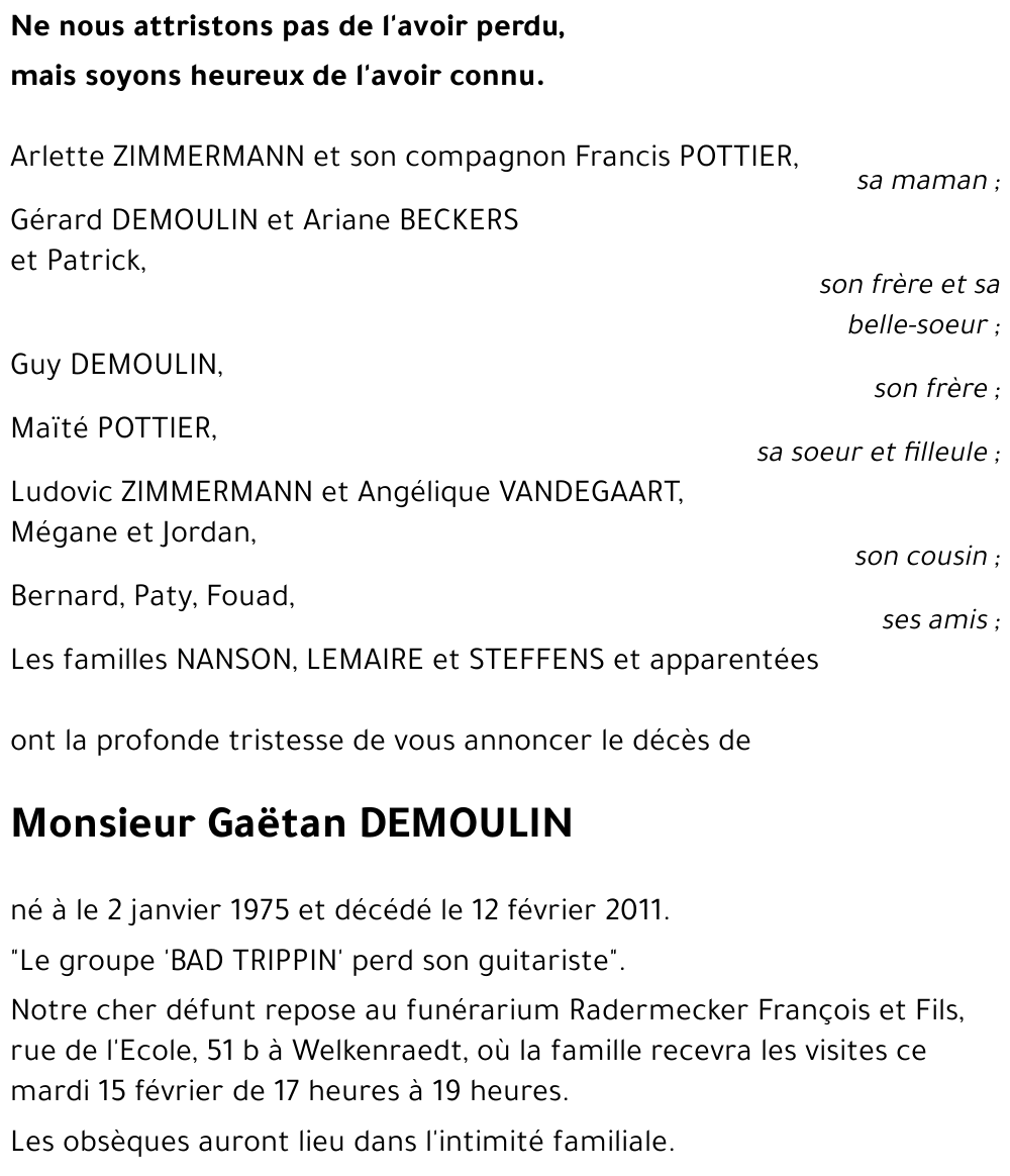 Gaëtan DEMOULIN