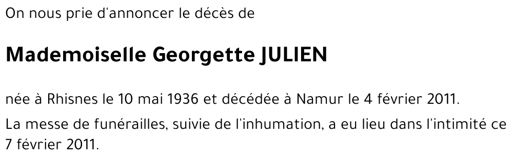 Georgette JULIEN