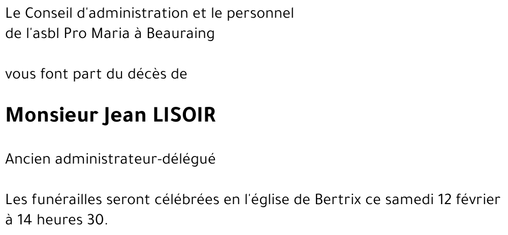 Jean LISOIR