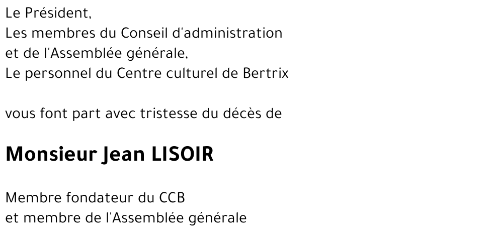 Jean LISOIR